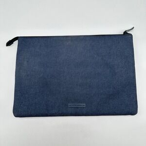Native Union Stow Slim for Tablet Zipper‎ Top Side Pocket 14" x 9.5" Navy Blue